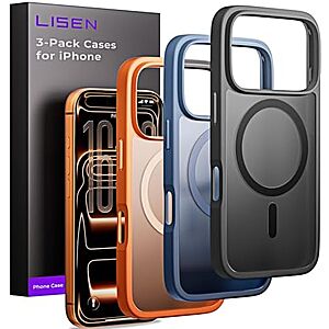 4.99* | LISEN 3-Pack MagSafe iPhone Cases (various) at Amazon