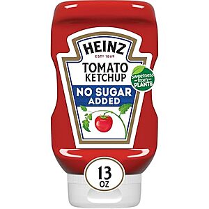 13-Oz Heinz Tomato Ketchup w/ No Sugar Added $2.05 w/ Subscribe & Save