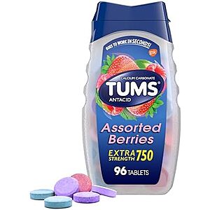 Certains comptes : Comprimés antiacides TUMS extra-puissants à 96 unités (baies assorties) 2,05 $ avec abonnement et économie