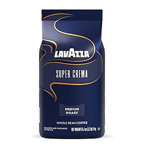 Select Accounts: 2.2-Lb Lavazza Whole Bean Coffee Blend (Super Crema) $12.25 w/ Subscribe & Save