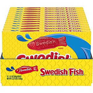 12-Pack 3.1-Oz Swedish Fish Soft & Chewy Candy $5.75 w/ Subscribe & Save
