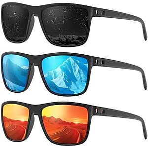 $9.99* | 3-Pack Fanshen Men's Polarized Sunglasses (various) at Amazon