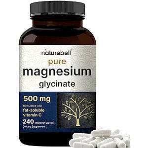 Select Accounts: 240-Count NatureBell Magnesium Glycinate 500mg Capsules $11.15 w/ Subscribe & Save