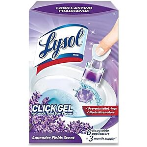 6-Pack Lysol Click Gel Automatic Toilet Bowl Cleaner (Lavender Fields) $2.60 w/ Subscribe & Save