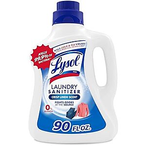 90-Oz Lysol Disinfectant Laundry Sanitizer (Various) $7.45 w/ S&S & More