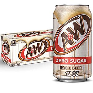 [S&S, AC] $13.90 | 3 &times; 12-Pack 12-Oz A&W Zero Sugar Root Beer Soda ($4.63 each) at Amazon (38.6￠ each)