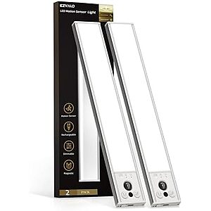 2-Pack Ezvalo 10" Rechargeable Magnetic LED Motion Sensor Lights $10