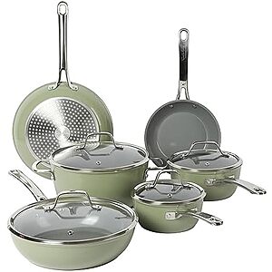 Select Areas / Accts: 10-Piece Sur La Table Ceramic Nonstick Pots and Pans Set $48 + Free Shipping