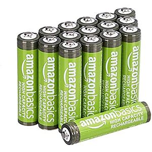16-Pk Amazon Basics Rechargeable 1.2V 850mAh AAA NiMh High-Capacity Batteries .20 w/ Subscribe & Save