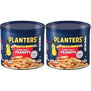 2-Pack 12-Oz Planters Cocktail Peanuts (Salted) $3.55 w/ Subscribe & Save
