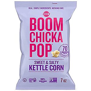 7-Oz BOOMCHICKAPOP Sweet and Salty Kettle Corn Popcorn 2 for $3.50 or less & More