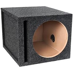$55.99 | Atrend 12SQV 12&rdquo; Single Vented Subwoofer/Speaker Enclosure Made in USA, Charcoal at Amazon