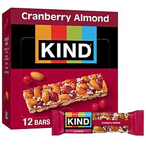 Select Accounts: 12-Pack 1.4-Oz KIND Bars (Cranberry Almond) $8.70 w/ Subscribe & Save