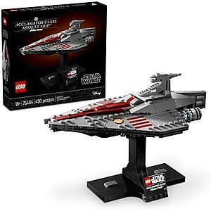 450pc LEGO Star Wars Acclamator-Class Assault Ship Building Set (75404) $40 + Free Shipping