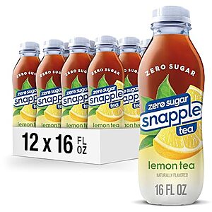 12-Pack 16oz Snapple Zero Sugar Lemon Iced Tea $8.55 w/ Subscribe & Save