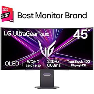 45" LG 45GX950A-B UltraGear 5120x2160 5K2K 165Hz OLED Curved Monitor $1350 + Free Shipping