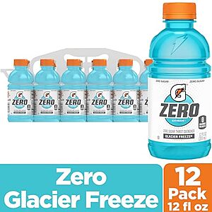 12-Pack 12-Oz Gatorade Thirst Quencher Zero Sugar Sports Drink (Glacier Freeze) $5.70 w/ Subscribe & Save