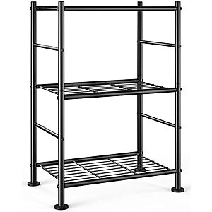 3-Tier Storage Organizer Shelf (18" x 12" x 30"; Black) $20 