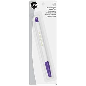 2.68 | Dritz 3083 Disappearing Ink Pen,Purple at Amazon