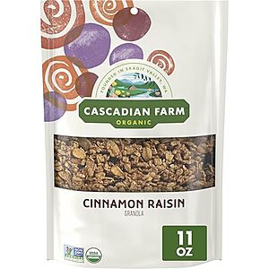 [SnS, AC] $3.21* | 11-Ounce Cascadian Farm Organic Granola (Cinnamon Raisin) at Amazon