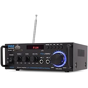 $29.99* | Pyle 200W Wireless Bluetooth Stereo Power Amplifier Dual Channel Audio Receiver at Amazon