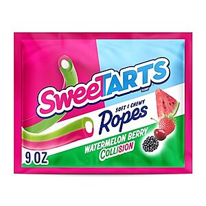 [SnS, AC] $16.41* | 7 × 9-Oz SweeTARTS Soft & Chewy Ropes Candy (Watermelon Berry Collision) ($2.35 each) at Amazon