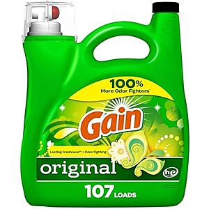 [SnS, AC] | 3 × 154-Oz Gain + Aroma Boost Liquid Laundry Detergent (Original Scent) ( each) at Amazon