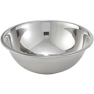 $5.26 | 8-Quart Winco Stainless Steel Mixing Bowl at Amazon