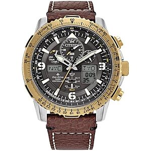 $375* | 45mm Citizen Men's Promaster Air Skyhawk Eco-Drive Pilot Watch w/ Leather Strap at Amazon