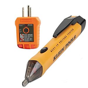 | 2-Piece Klein Tools Outlet Tester Kit with GFCI Tester and Non-Contact Voltage Test Pen (80025) at Amazon