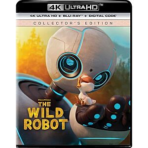 $14.99 | The Wild Robot (4K Ultra HD + Blu-ray + Digital 4K) at Amazon