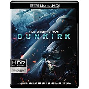 $11.45 | Dunkirk (4K Ultra HD + Blu-ray) at Amazon