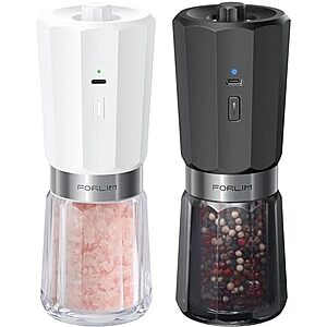 [AC] $10* | Forlim Gravity Rechargeable Electric Salt & Pepper Grinder Set at Amazon