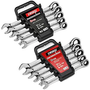 $21.64* | 10-Piece DISEN SAE & Metric Ratcheting Wrench Set w/ Holders at Amazon