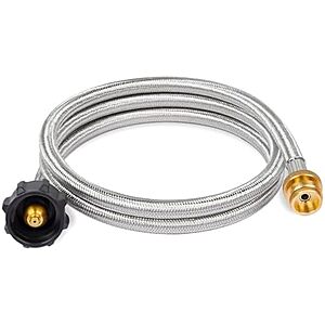 [Lightning Deal] $15.32 | SHINESTAR Propane Hose Adapter & 5 FT Braided Hose at Amazon