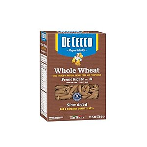 [SnS] $2.49 | 13.3-Oz De Cecco Penne Rigate Whole Wheat at Amazon