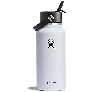 $20.99 | 32-Oz Hydro Flask Wide Mouth Vacuum Insulated Stainless Steel Water Bottle (White) at Amazon