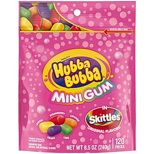 [SnS] $7.88* | 120-Piece Hubba Bubba Minis Sugar Free Bubble Gum (Skittles Flavors) at Amazon