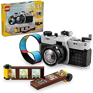 $15.95* | 261-Piece LEGO Creator: 3 in 1 - Retro Camera (31147, 2024) at Amazon
