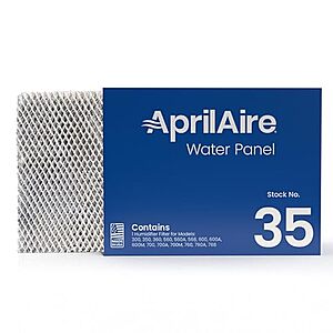 $19.59 | 2-Pack Aprilaire 35 Water Panel Humidifier Filter Replacement for AprilAire Whole-House Humidifier at Amazon