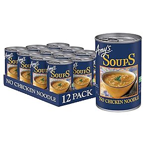 [SnS, AC] $45.27 | 12-Pack 14.1-Oz Amy's Vegan No Chicken Noodle Soup at Amazon ($3.77 each)