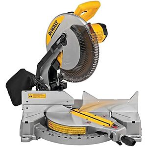 $198* | DeWALT 12" 15-Amp Single Bevel Compound Miter Saw at Amazon