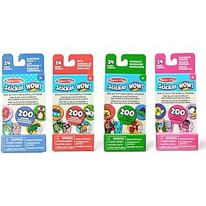 $11.99 | 4-Pack Melissa & Doug Sticker Wow!™ Mini Activity Pad and Refill Stickers (Dinosaur, Pets, Favorite Things, Surprise) at Amazon