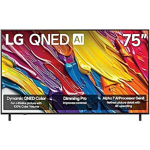 $599.96 | 75″ LG QNED AI 4K QNED82A Series Smart TV (75QNED82AUA, 2025) at Amazon