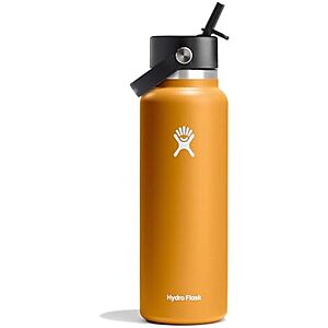 $24.98 | 40-Oz Hydro Flask Wide Mouth Vacuum Insulated Stainless Steel Water Bottle (Fossil Brown) at Amazon