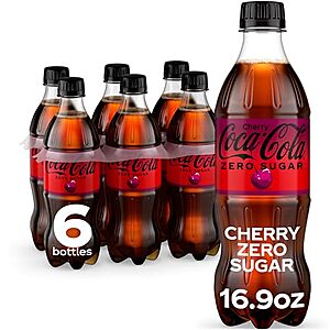 [SnS, AC] $28.43 | 10 × 6-Pack 16.9-Oz Coca-Cola Zero Sugar Cherry Diet Soda ($2.84 each) at Amazon (47.4￠ each)