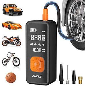 $39.49 | Tire Inflator Portable Air Compressor, 150PSI Air Pump for Car Tires with Digital Pressure Gauge/LED Light at Amazon