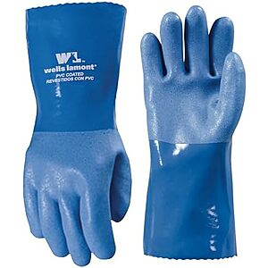Wells Lamont Heavy Duty Rubber Gloves w/ PVC Coating (Large) $5.60 
