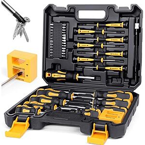 $16.65* | 43-pc Amartisan Magnetic Screwdrivers Set w/ Case (Yellow) at Amazon