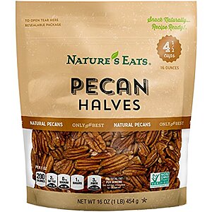 Select Accounts: 16-Oz Nature's Eats Pecan Halves $7.80 w/ S&S